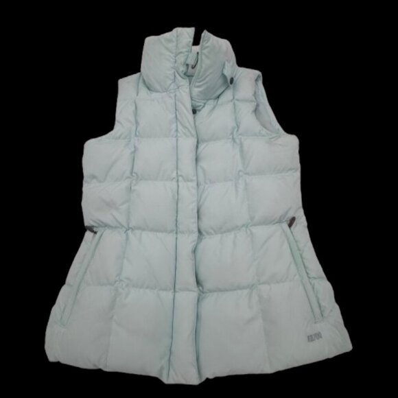 Eddie Bauer Goose Down Puffer Vest Light Blue Jacket Women's Size Small - Picture 1 of 13